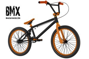 black and orange bmx bike