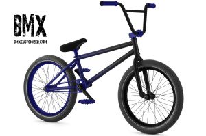 blue and black bmx bike