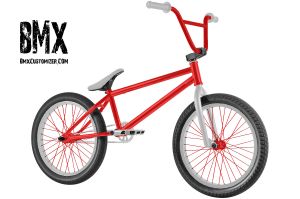 white and red bmx