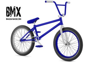 blue and white bmx