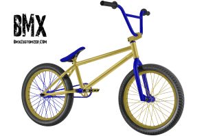 blue and gold bike