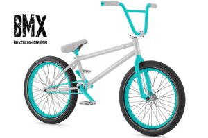 blue and white bmx