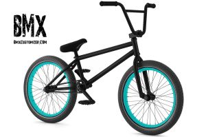 blue and black bmx bike