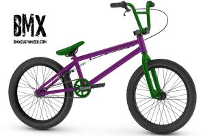 green and purple bike