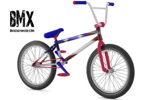 red white and blue bmx bike