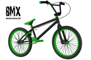 dark green bmx bike