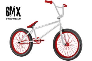 white and red bmx