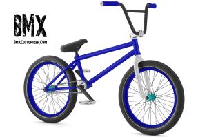 blue and white bmx