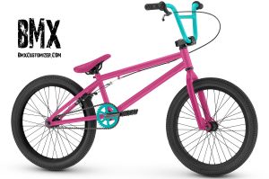pink and blue bmx