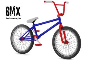 red and blue bike