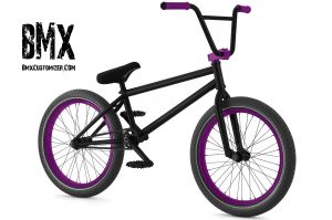 black and purple bmx bike