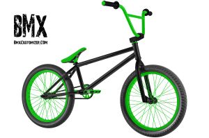 black and green bmx bike