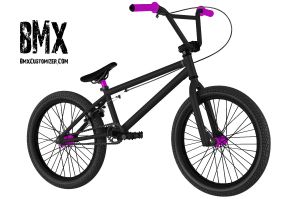 black and purple bmx bike