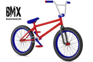 red white and blue bmx bike